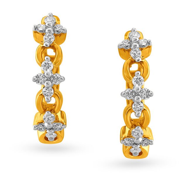 Tanishq Gold Earrings,,hi-res 