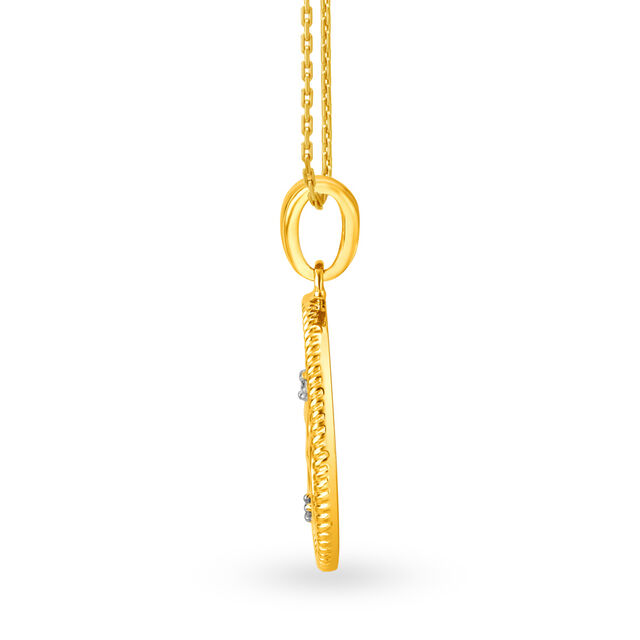 Dazzling 18 Karat Yellow Gold And Diamond Om Pendant 2