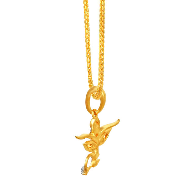 Divine 18 Karat Yellow Gold And Diamond Goddess Durga Pendant,,hi-res