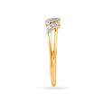 Leaf Pattern Contemporary Diamond Finger Ring 3