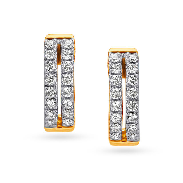 Subtle Sophisticated Diamond Stud Earrings 