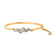 Absteact Floral Diamond Bangle 