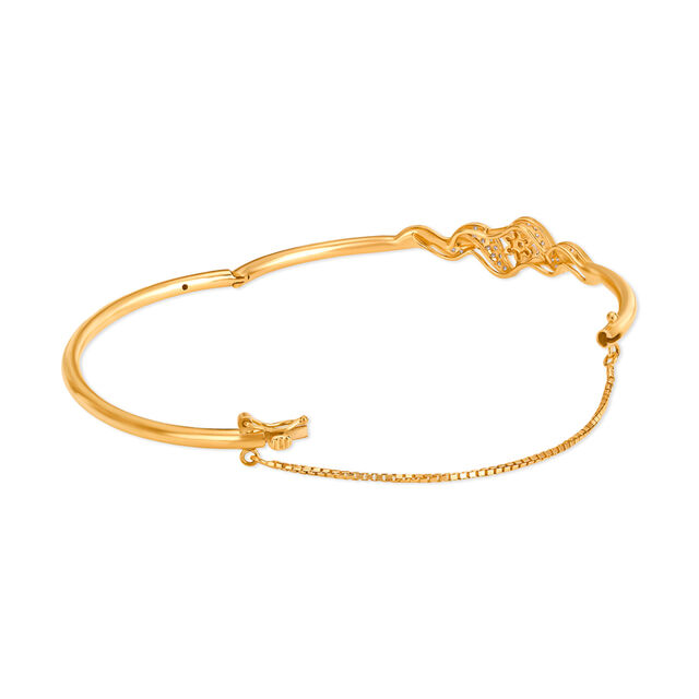 Absteact Floral Diamond Bangle 2