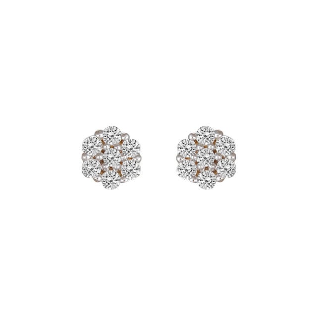 Stately Traditional Diamond Stud Earrings