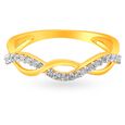 Enchanting 18 Karat Yellow Gold And Diamond Intertwine Ring 2
