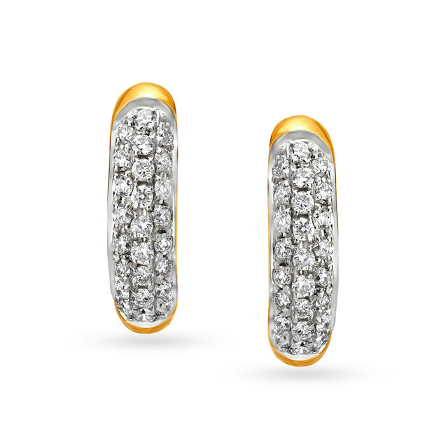 Traditional Eternity Diamond Hoop Earrings
