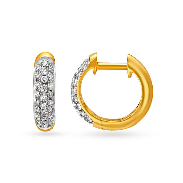 Traditional Eternity Diamond Hoop Earrings