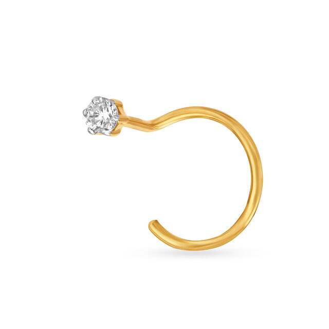 Sleek Stunning Diamond Nose Pin