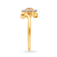 Luxurious 18 Karat Yellow Gold And Ruby Curlicue Finger Ring,,hi-res 3