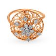 Opulent 18 Karat Rose And White Gold And Diamond Cocktail Ring 2