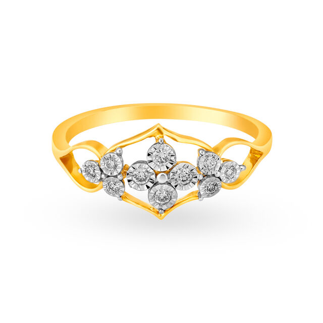 Vintage Cluster Diamond Finger Ring 2