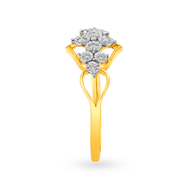 Vintage Cluster Diamond Finger Ring 3