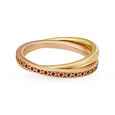 Modish 18 Karat Yellow And Rose Gold Interlock Ring,,hi-res 2