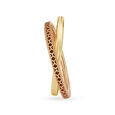 Modish 18 Karat Yellow And Rose Gold Interlock Ring,,hi-res 3