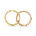 Modish 18 Karat Yellow And Rose Gold Interlock Ring,,hi-res 4