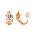 Sublime Traditional Diamond Hoop Earrings in White and Rose Gold 2