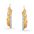 Twinkling Diamond Hoop Earrings,,hi-res 