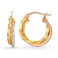 Twinkling Diamond Hoop Earrings,,hi-res 2