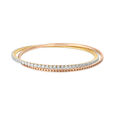Elegant Diamond Bangle in a Combination of Yellow White and Rose Gold,,hi-res 