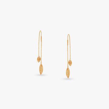 Swaying Elegance Gold Drop Earrings