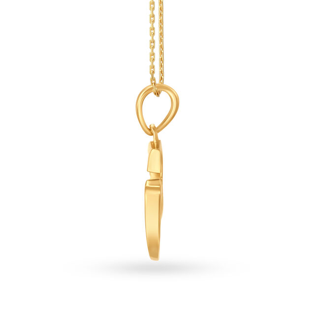 Textured G Letter Gold Pendant,,hi-res 3
