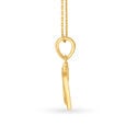 N Letter Grooved Gold Pendant,,hi-res 2