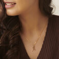 A Letter Glossy Gold Pendant 2