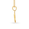 Stylised Typographic Letter B Gold Pendant 3