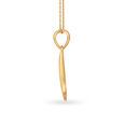 Artistic Typographic Letter J Gold Pendant 3