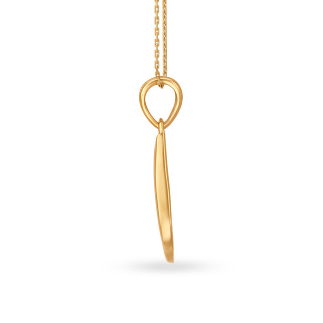 Artistic Typographic Letter J Gold Pendant 3