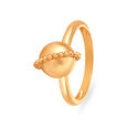 Dainty Floral Dangler Gold Finger Ring 