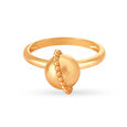 Dainty Floral Dangler Gold Finger Ring 2