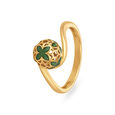 Floral Bead Gold Mesh Ring,,hi-res 2