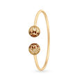 Floral Gold Beaded Mesh Bangle,,hi-res 3
