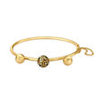 Floral Bead Gold Mesh Bangle,,hi-res 2