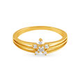 Flawless 18 Karat Yellow Gold And Diamond Floral Ring 2