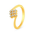 Kingly 18 Karat Yellow Gold And Diamond Square Finger Ring 