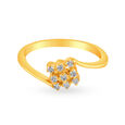 Kingly 18 Karat Yellow Gold And Diamond Square Finger Ring 2