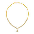 Glittering Yellow Gold And Diamond Teardrop Necklace,,hi-res 