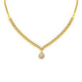Glittering Yellow Gold And Diamond Teardrop Necklace,,hi-res 2