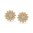 18 Karat Gold and Diamond Stud Earrings 