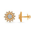 18 Karat Gold and Diamond Stud Earrings 2