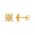 Dainty Diamond and Gold Nakshatra Stud Earrings,,hi-res 2