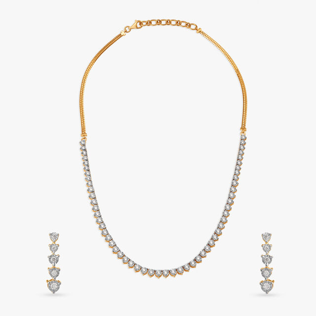 Contemporary Charm Diamond Necklace Set 