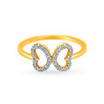 Charming 18 Karat Gold And Diamond Butterfly Ring,,hi-res 2