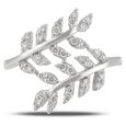 Flourishing 18 Karat White Gold And Diamond Leaf Ring,,hi-res 4