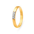 Simplistic 18 Karat Yellow Gold And Diamond Finger Ring,,hi-res 