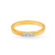 Simplistic 18 Karat Yellow Gold And Diamond Finger Ring,,hi-res 2