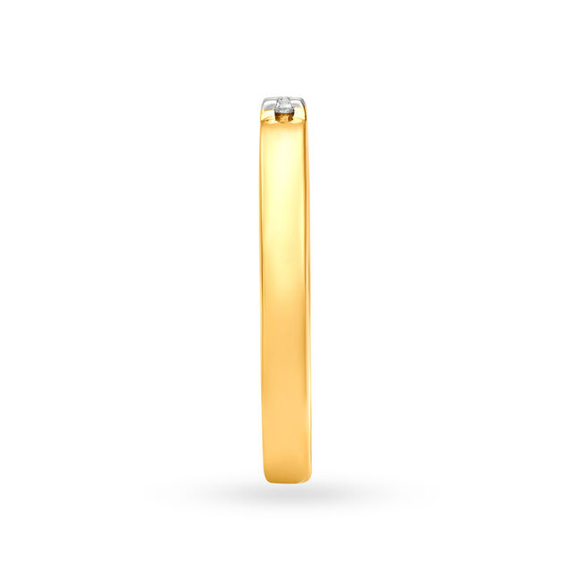 Simplistic 18 Karat Yellow Gold And Diamond Finger Ring,,hi-res 3
