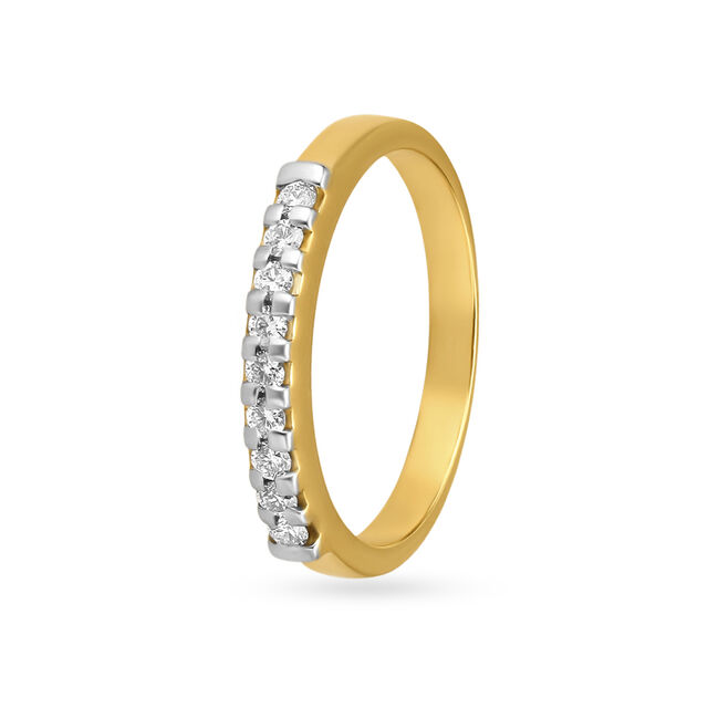 Resplendent 18 Karat Yellow Gold And Diamond Finger Ring,,hi-res 